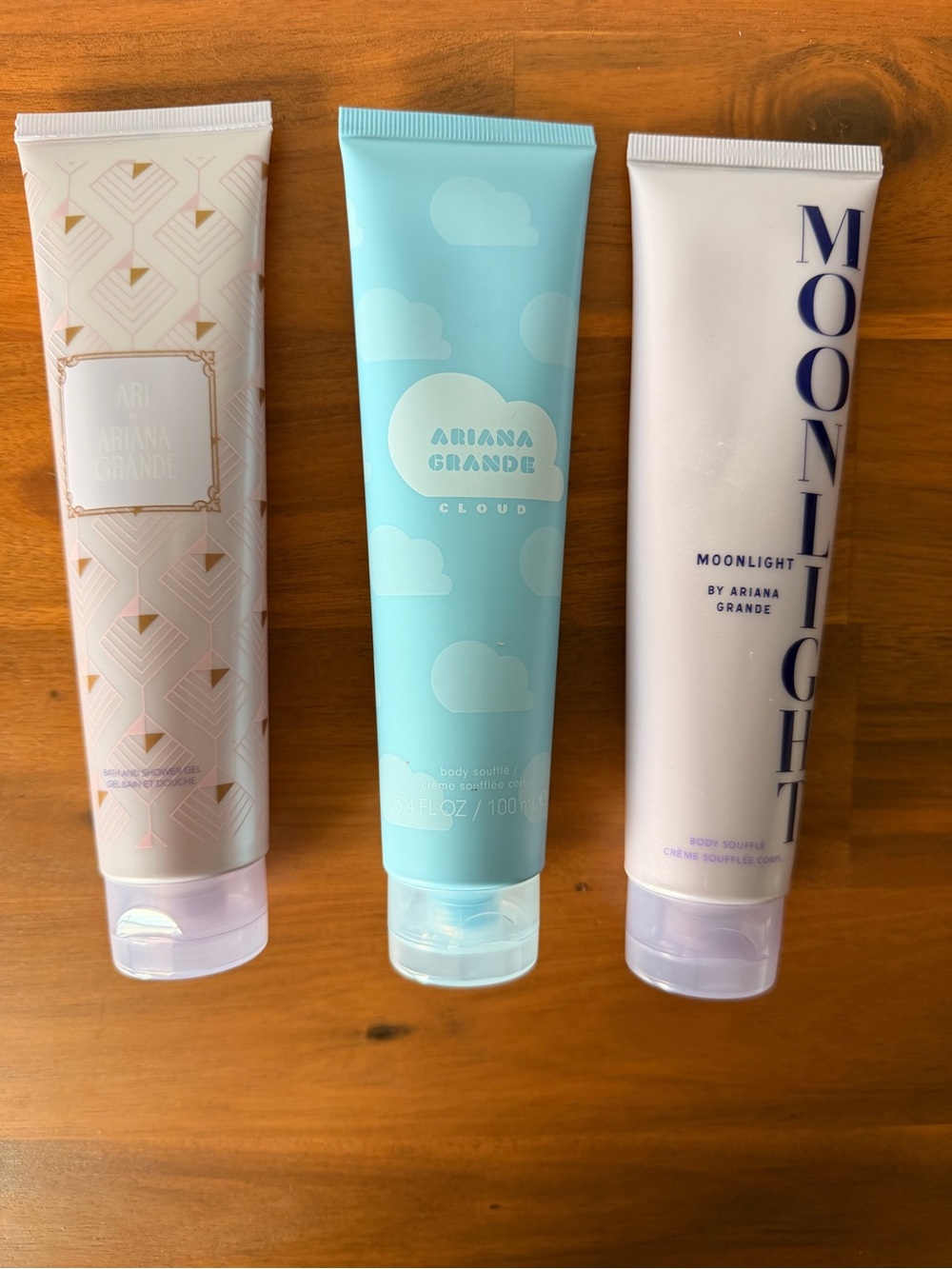 Ariana Grande Body Souffle and Body Wash Trio: Cloud, Moonlight, Ari